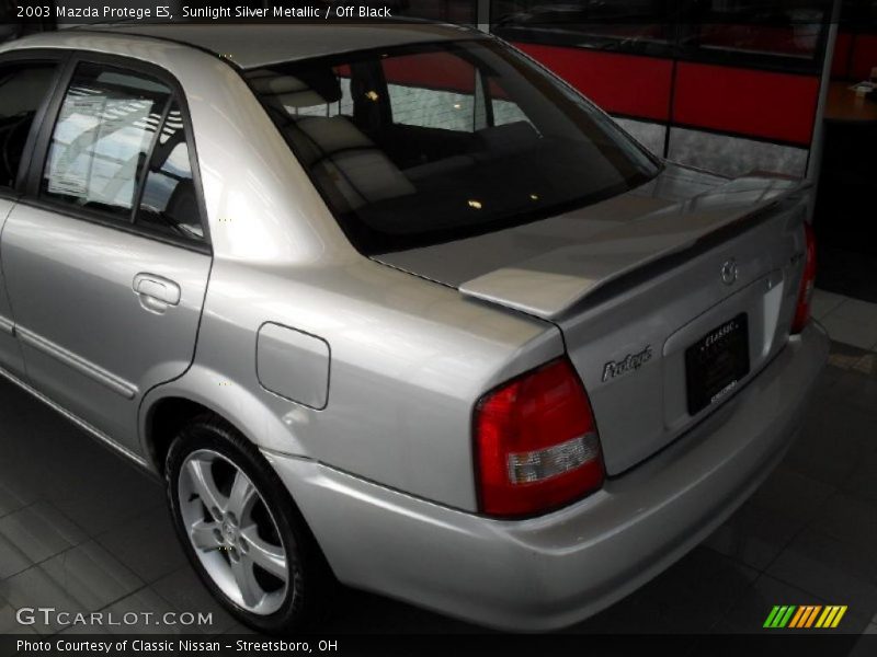 Sunlight Silver Metallic / Off Black 2003 Mazda Protege ES