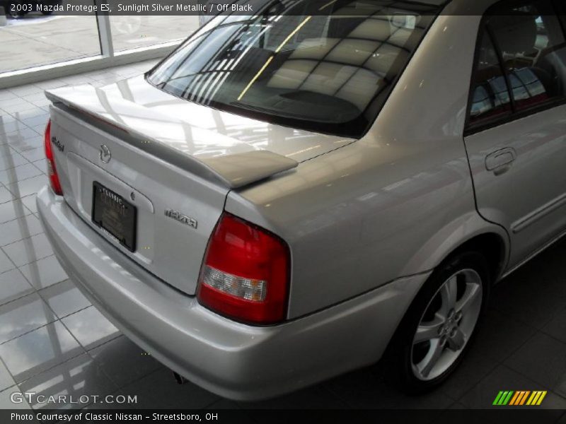 Sunlight Silver Metallic / Off Black 2003 Mazda Protege ES