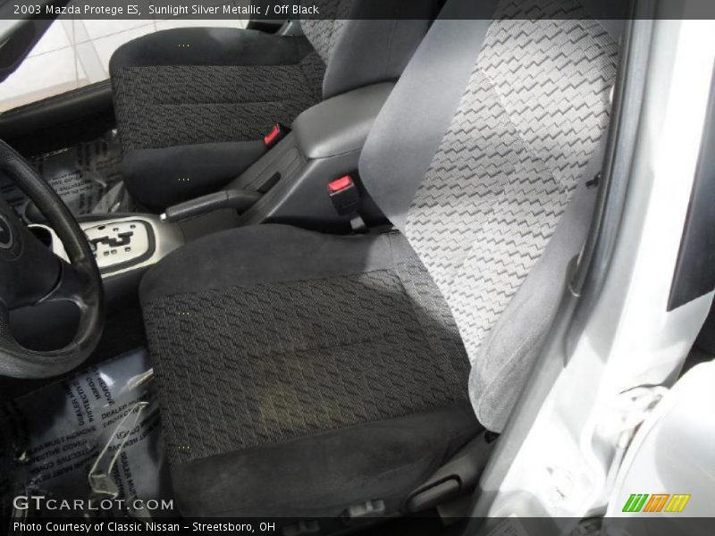 Sunlight Silver Metallic / Off Black 2003 Mazda Protege ES
