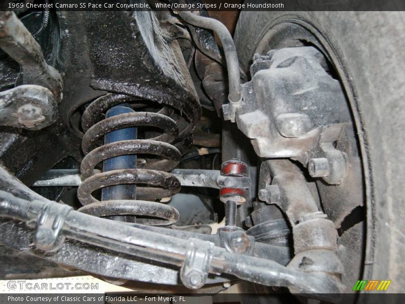 White/Orange Stripes / Orange Houndstooth 1969 Chevrolet Camaro SS Pace Car Convertible