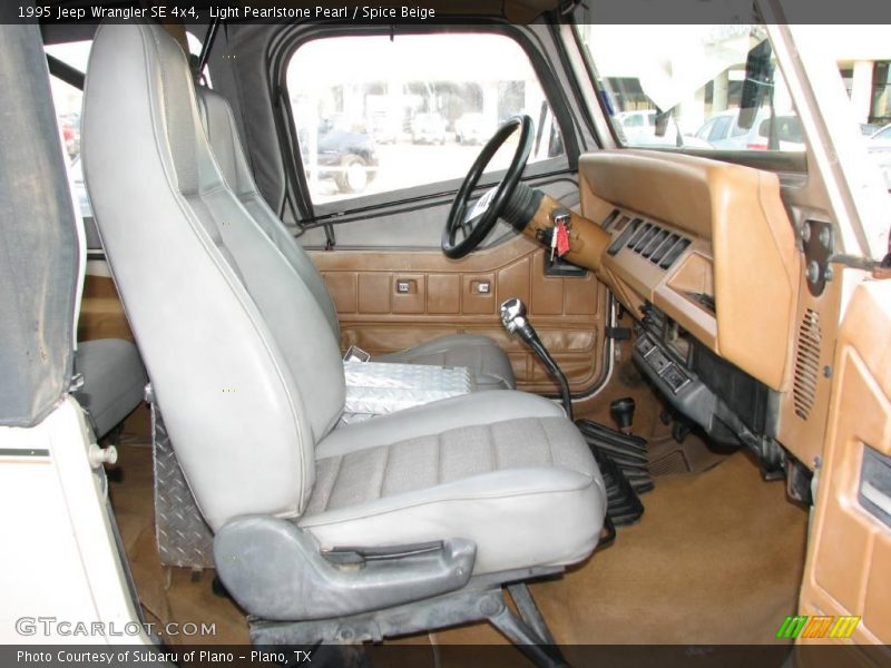 Light Pearlstone Pearl / Spice Beige 1995 Jeep Wrangler SE 4x4