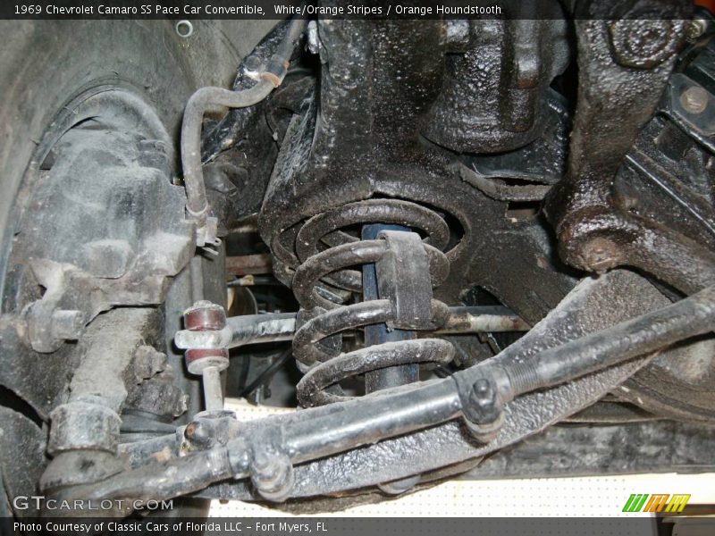 White/Orange Stripes / Orange Houndstooth 1969 Chevrolet Camaro SS Pace Car Convertible