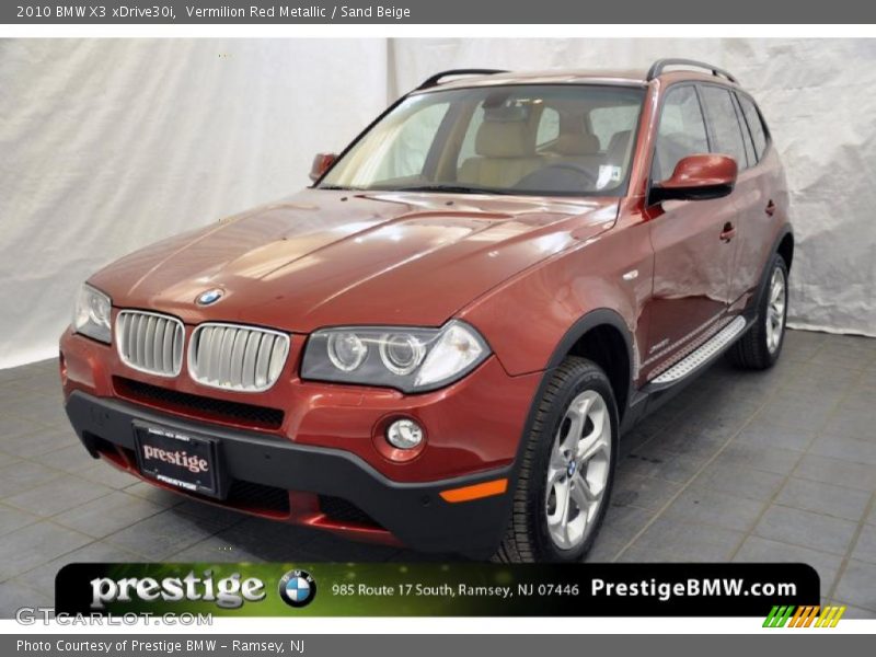 Vermilion Red Metallic / Sand Beige 2010 BMW X3 xDrive30i