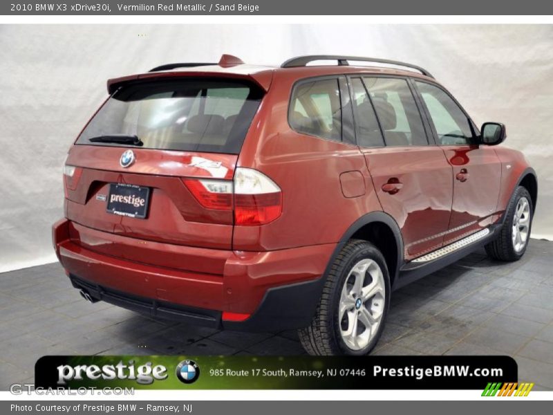 Vermilion Red Metallic / Sand Beige 2010 BMW X3 xDrive30i