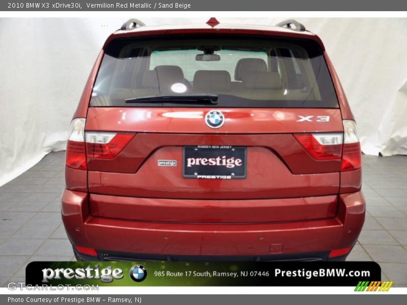 Vermilion Red Metallic / Sand Beige 2010 BMW X3 xDrive30i