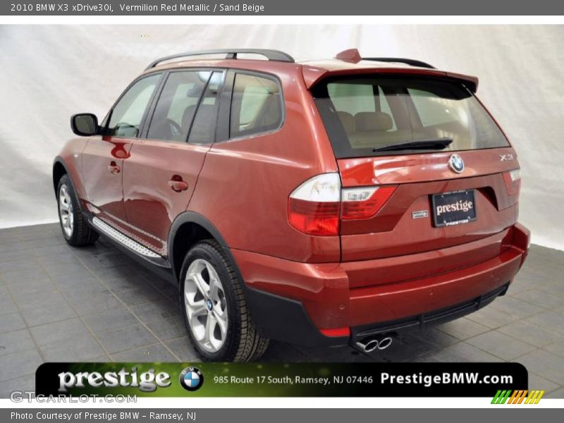 Vermilion Red Metallic / Sand Beige 2010 BMW X3 xDrive30i