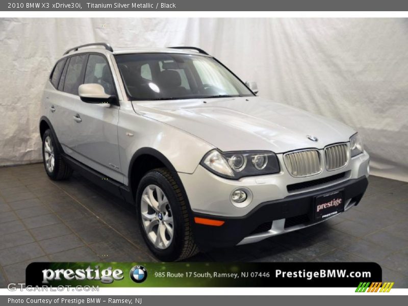 Titanium Silver Metallic / Black 2010 BMW X3 xDrive30i