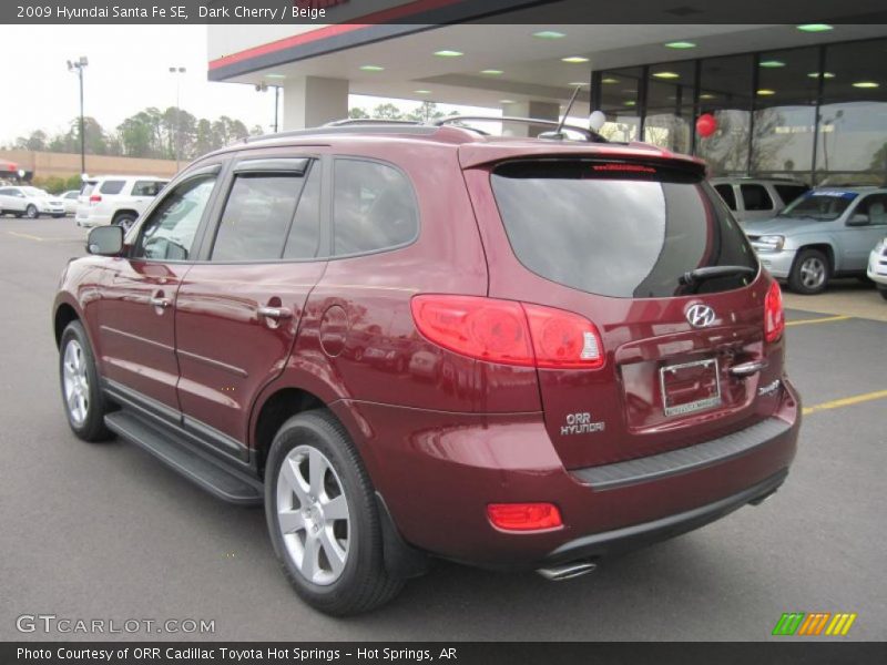 Dark Cherry / Beige 2009 Hyundai Santa Fe SE