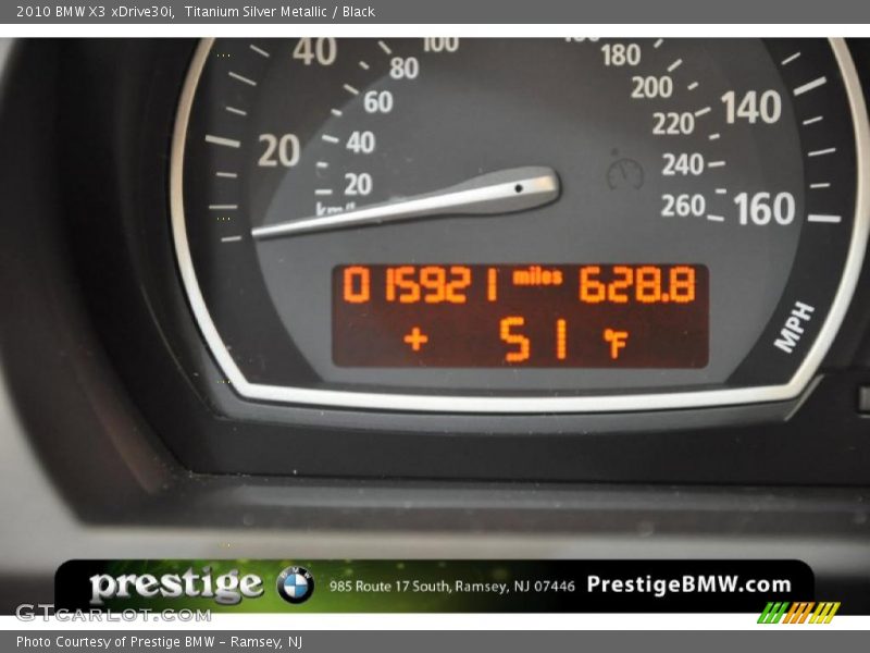 Titanium Silver Metallic / Black 2010 BMW X3 xDrive30i