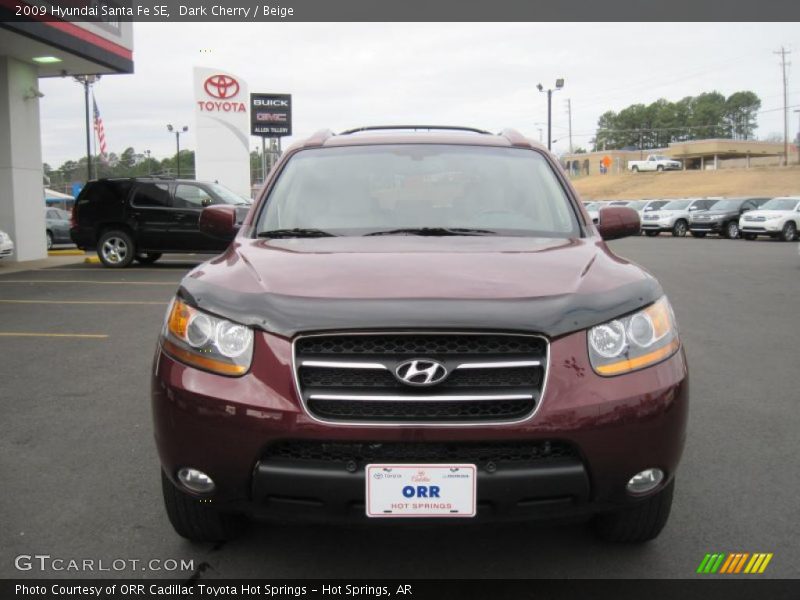 Dark Cherry / Beige 2009 Hyundai Santa Fe SE