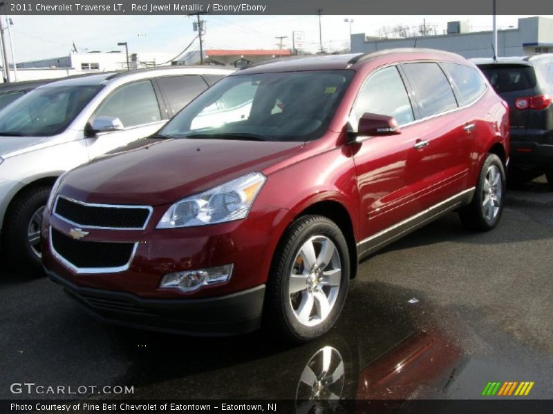 Red Jewel Metallic / Ebony/Ebony 2011 Chevrolet Traverse LT