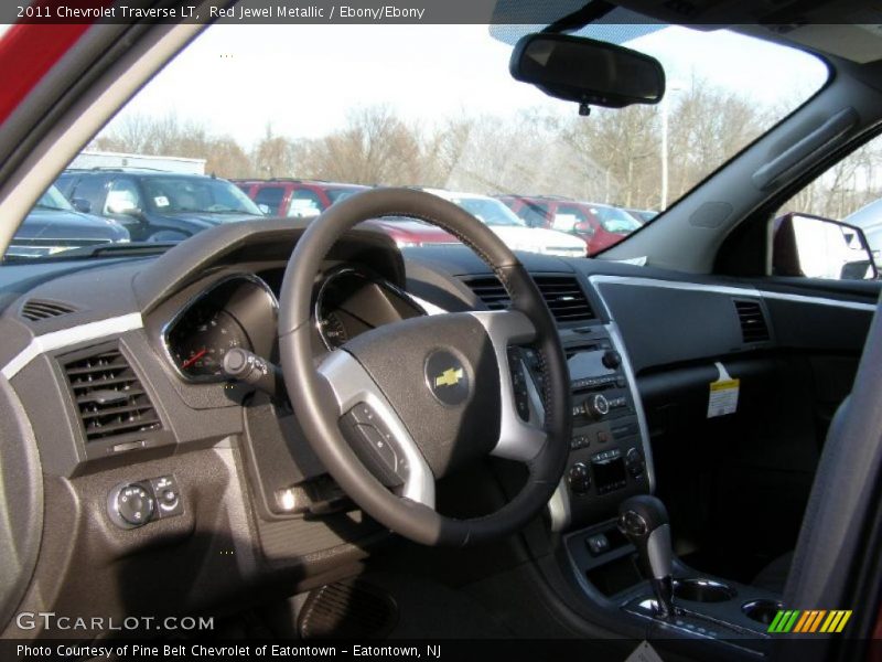 Red Jewel Metallic / Ebony/Ebony 2011 Chevrolet Traverse LT
