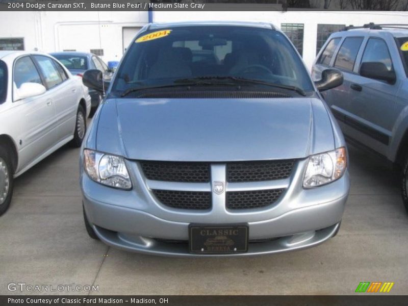 Butane Blue Pearl / Medium Slate Gray 2004 Dodge Caravan SXT