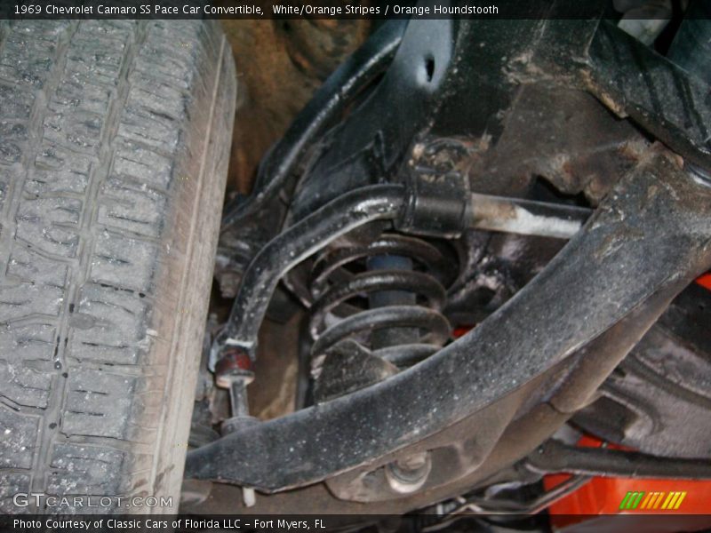 White/Orange Stripes / Orange Houndstooth 1969 Chevrolet Camaro SS Pace Car Convertible