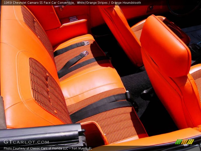 White/Orange Stripes / Orange Houndstooth 1969 Chevrolet Camaro SS Pace Car Convertible