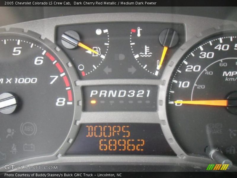 Dark Cherry Red Metallic / Medium Dark Pewter 2005 Chevrolet Colorado LS Crew Cab