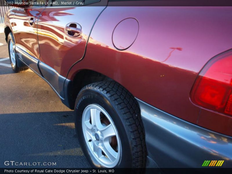 Merlot / Gray 2002 Hyundai Santa Fe LX AWD