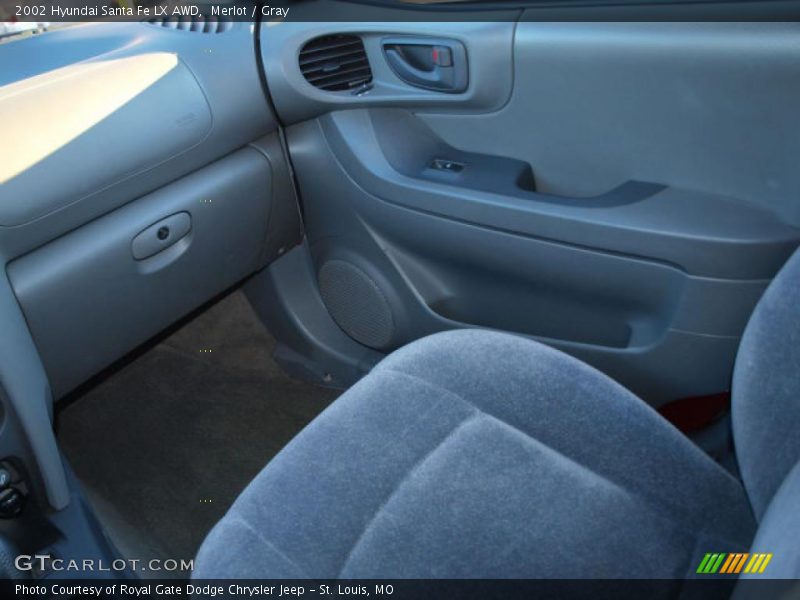 Merlot / Gray 2002 Hyundai Santa Fe LX AWD