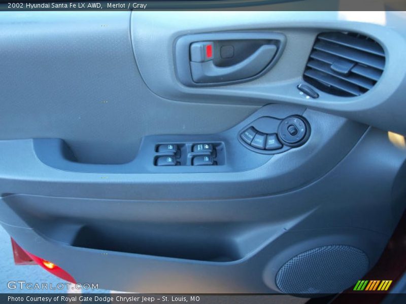 Merlot / Gray 2002 Hyundai Santa Fe LX AWD