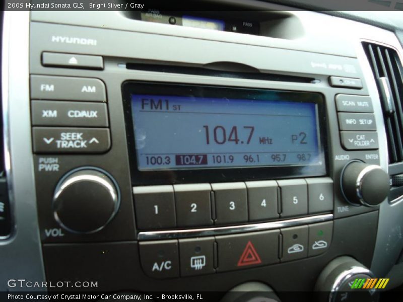 Bright Silver / Gray 2009 Hyundai Sonata GLS