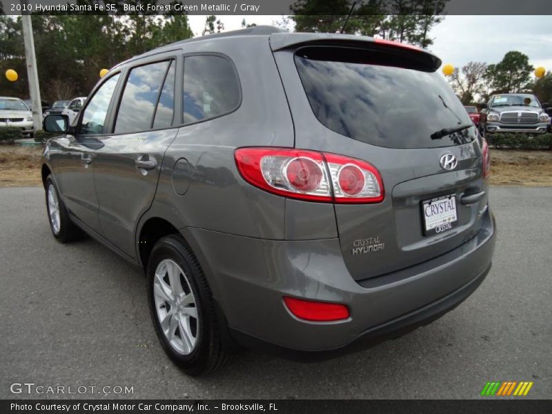 Black Forest Green Metallic / Gray 2010 Hyundai Santa Fe SE