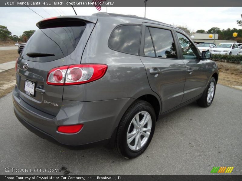 Black Forest Green Metallic / Gray 2010 Hyundai Santa Fe SE
