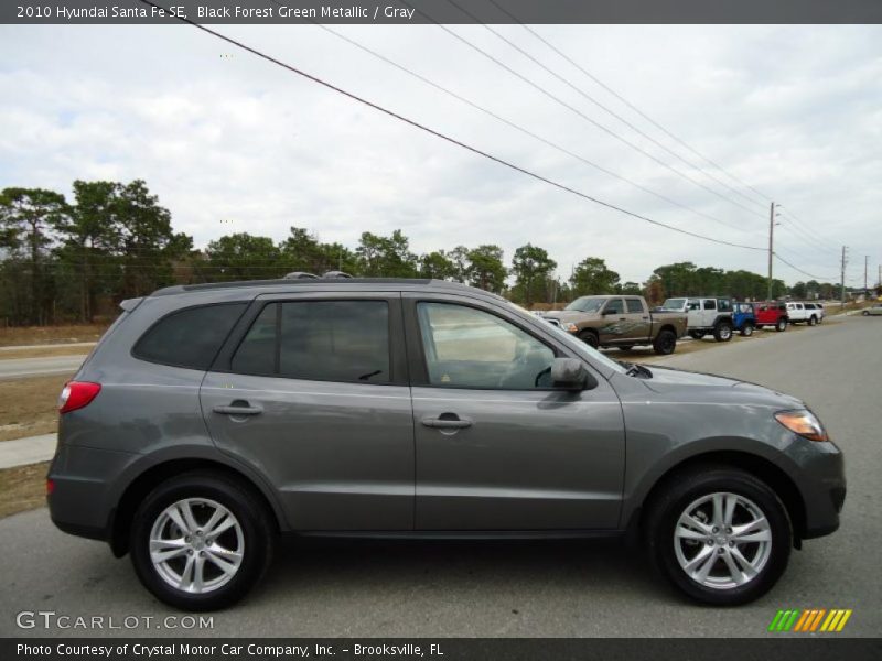 Black Forest Green Metallic / Gray 2010 Hyundai Santa Fe SE