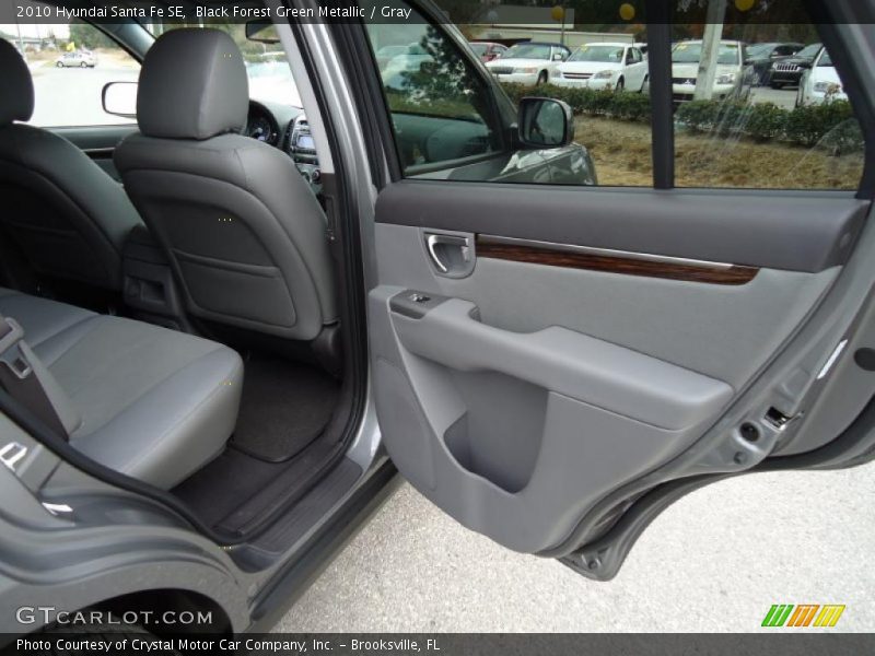 Black Forest Green Metallic / Gray 2010 Hyundai Santa Fe SE