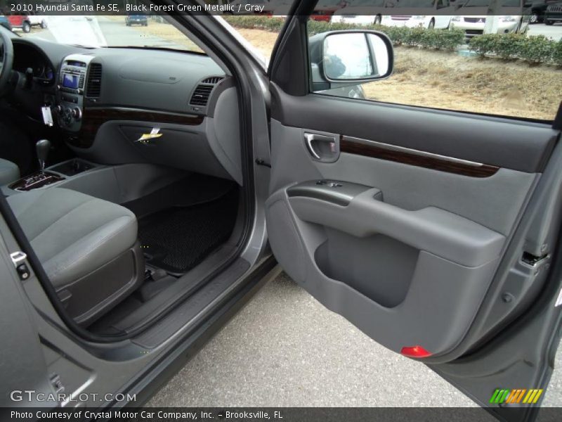 Black Forest Green Metallic / Gray 2010 Hyundai Santa Fe SE