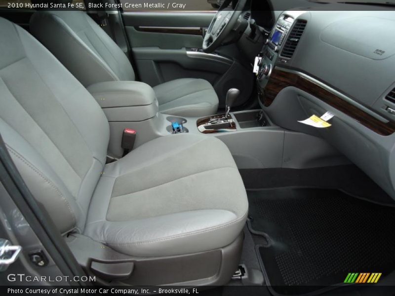 Black Forest Green Metallic / Gray 2010 Hyundai Santa Fe SE