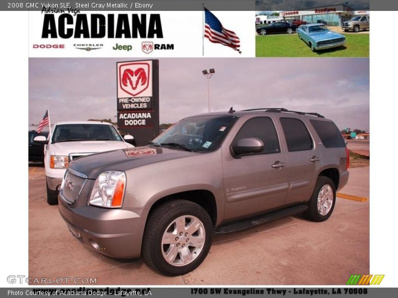 Steel Gray Metallic / Ebony 2008 GMC Yukon SLE