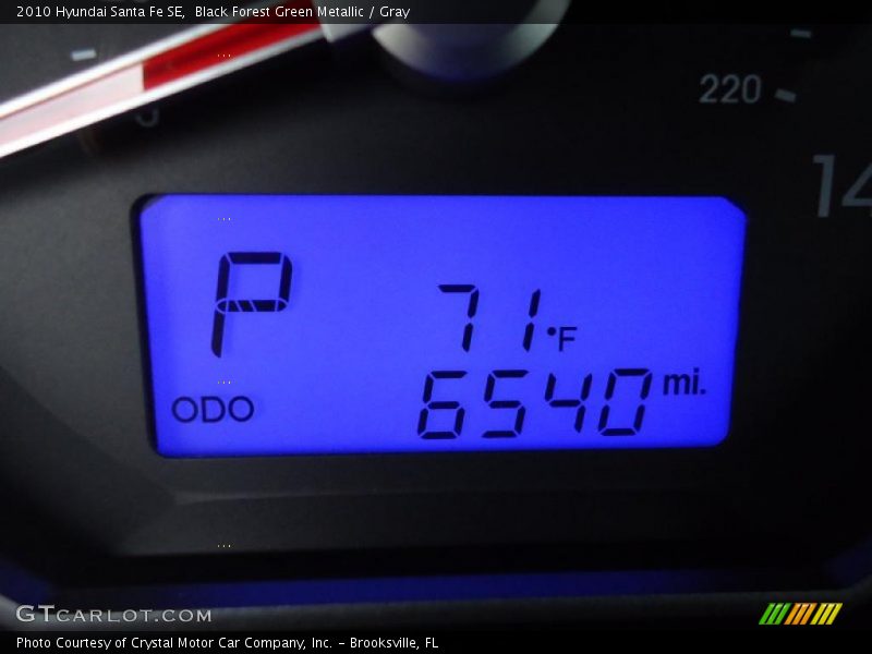 Black Forest Green Metallic / Gray 2010 Hyundai Santa Fe SE