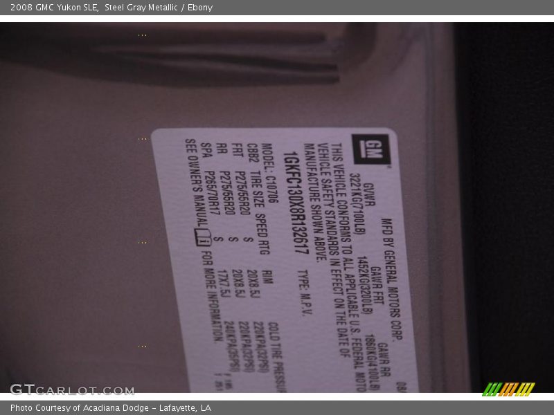Steel Gray Metallic / Ebony 2008 GMC Yukon SLE