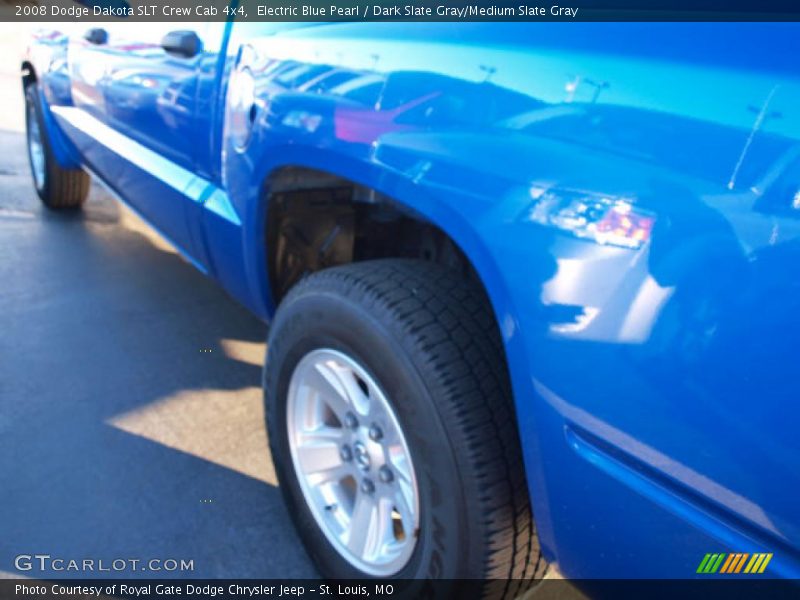 Electric Blue Pearl / Dark Slate Gray/Medium Slate Gray 2008 Dodge Dakota SLT Crew Cab 4x4