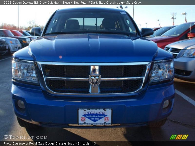 Electric Blue Pearl / Dark Slate Gray/Medium Slate Gray 2008 Dodge Dakota SLT Crew Cab 4x4