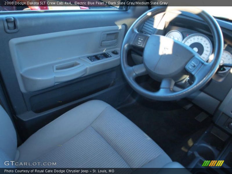 Electric Blue Pearl / Dark Slate Gray/Medium Slate Gray 2008 Dodge Dakota SLT Crew Cab 4x4