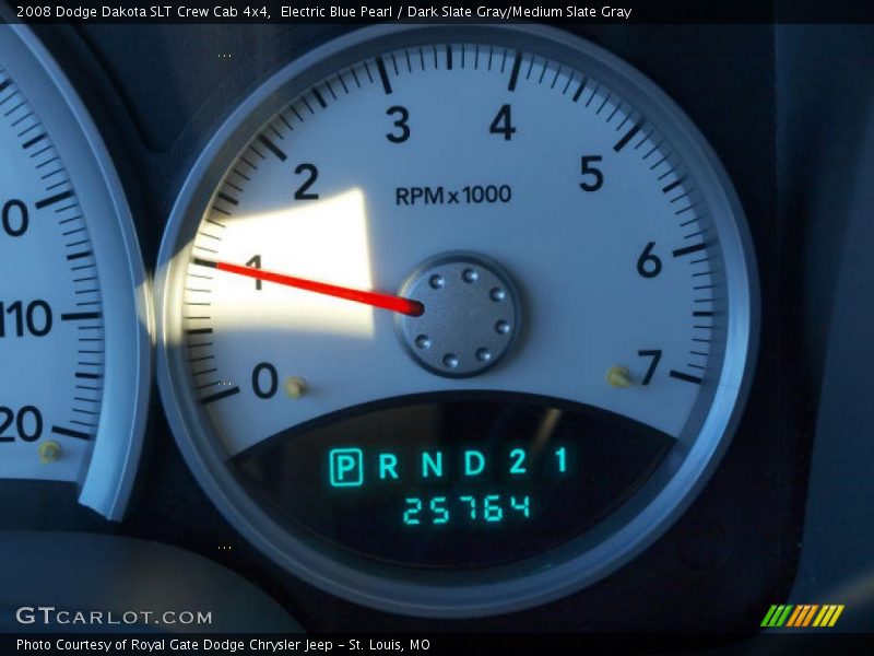 Electric Blue Pearl / Dark Slate Gray/Medium Slate Gray 2008 Dodge Dakota SLT Crew Cab 4x4