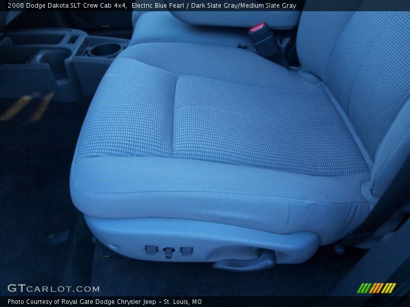 Electric Blue Pearl / Dark Slate Gray/Medium Slate Gray 2008 Dodge Dakota SLT Crew Cab 4x4