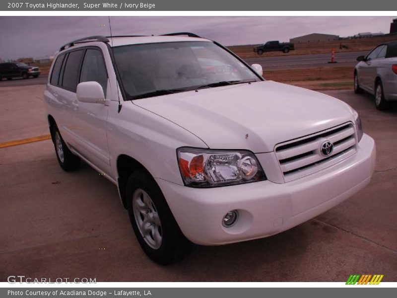 Super White / Ivory Beige 2007 Toyota Highlander