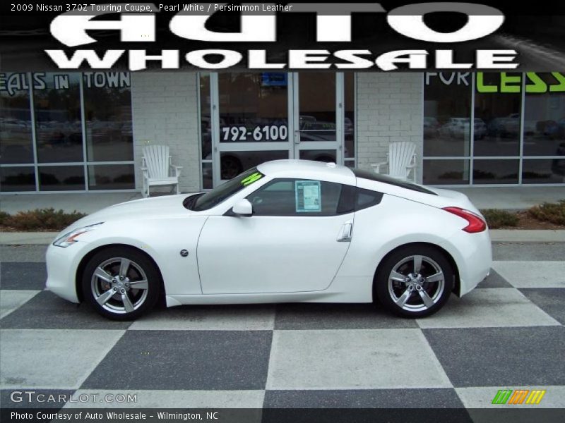 Pearl White / Persimmon Leather 2009 Nissan 370Z Touring Coupe