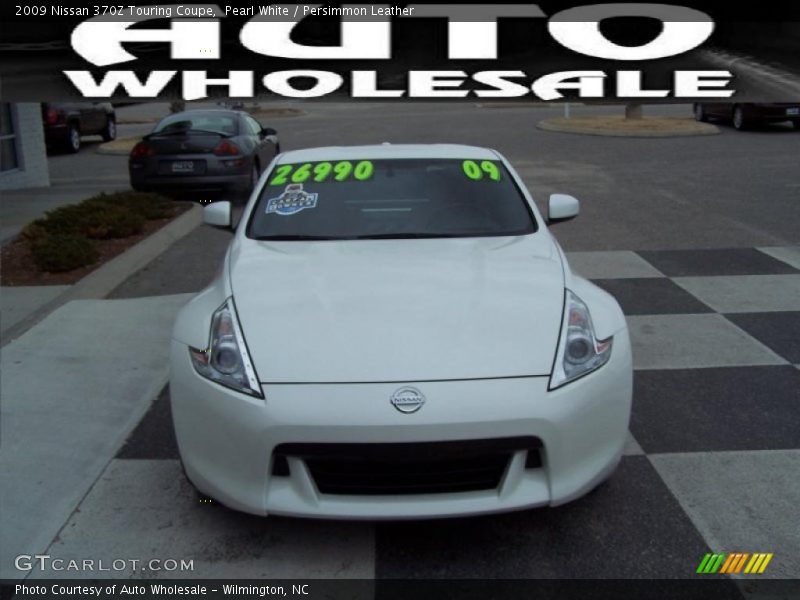 Pearl White / Persimmon Leather 2009 Nissan 370Z Touring Coupe