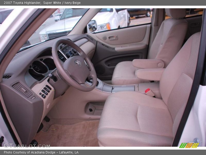Super White / Ivory Beige 2007 Toyota Highlander