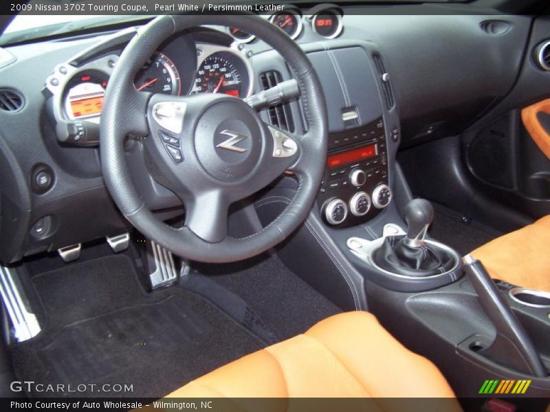Pearl White / Persimmon Leather 2009 Nissan 370Z Touring Coupe