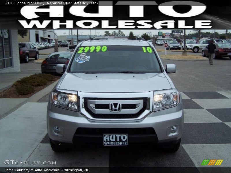 Alabaster Silver Metallic / Black 2010 Honda Pilot EX-L