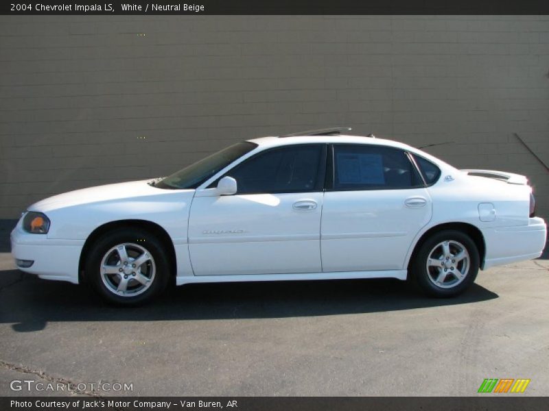 White / Neutral Beige 2004 Chevrolet Impala LS