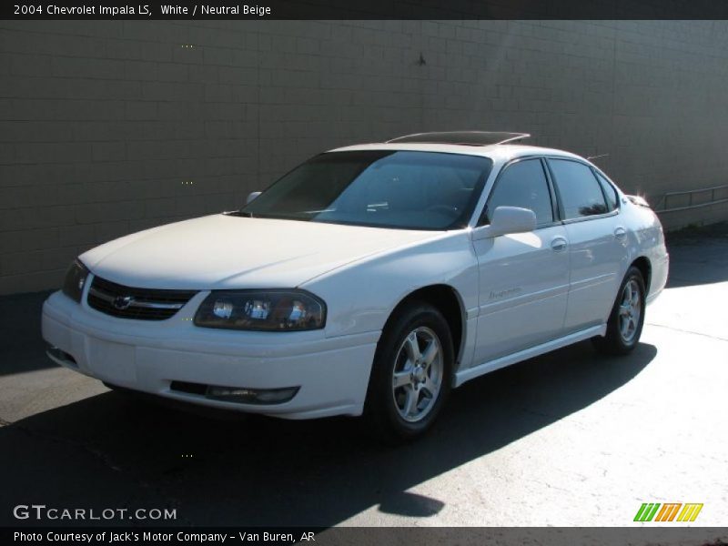 White / Neutral Beige 2004 Chevrolet Impala LS