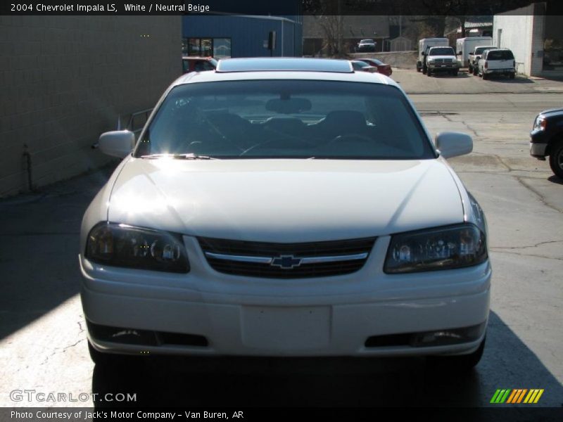 White / Neutral Beige 2004 Chevrolet Impala LS