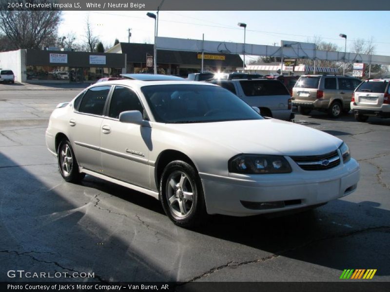 White / Neutral Beige 2004 Chevrolet Impala LS