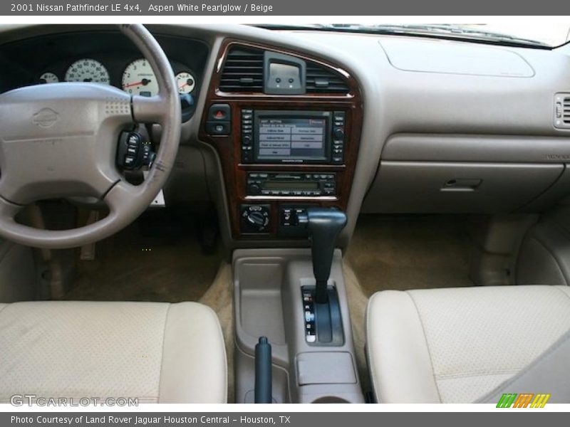 Aspen White Pearlglow / Beige 2001 Nissan Pathfinder LE 4x4