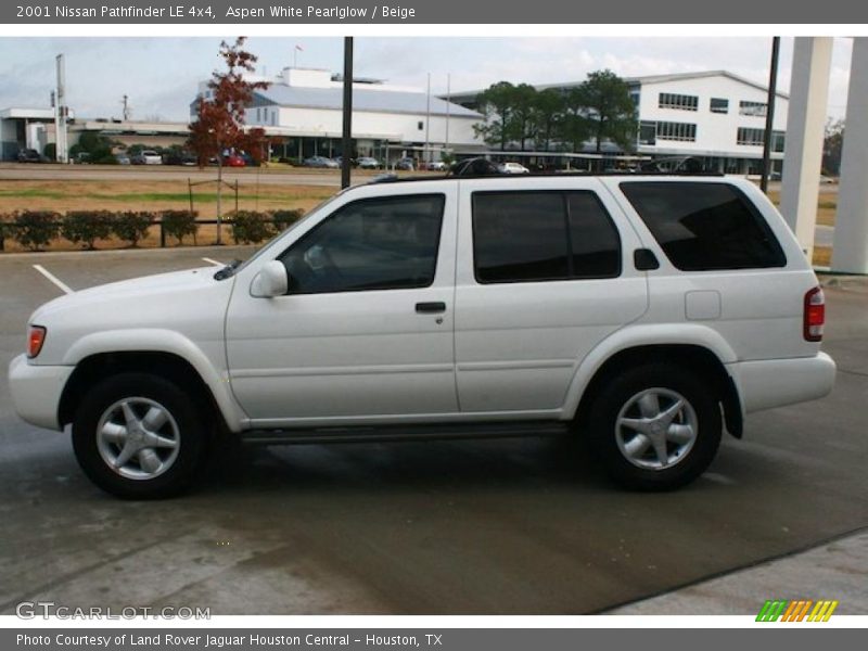 Aspen White Pearlglow / Beige 2001 Nissan Pathfinder LE 4x4